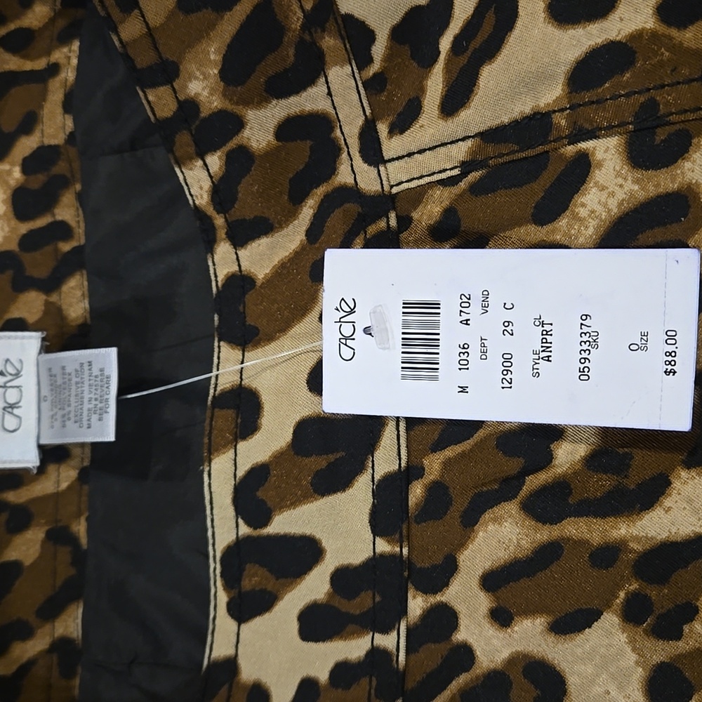 Cache Animal Print Women's Skirt Sz 0 - Picture 6 of 7